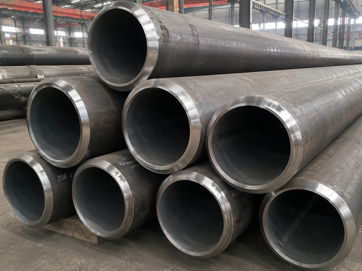 Seamless steel pipes in warehouse